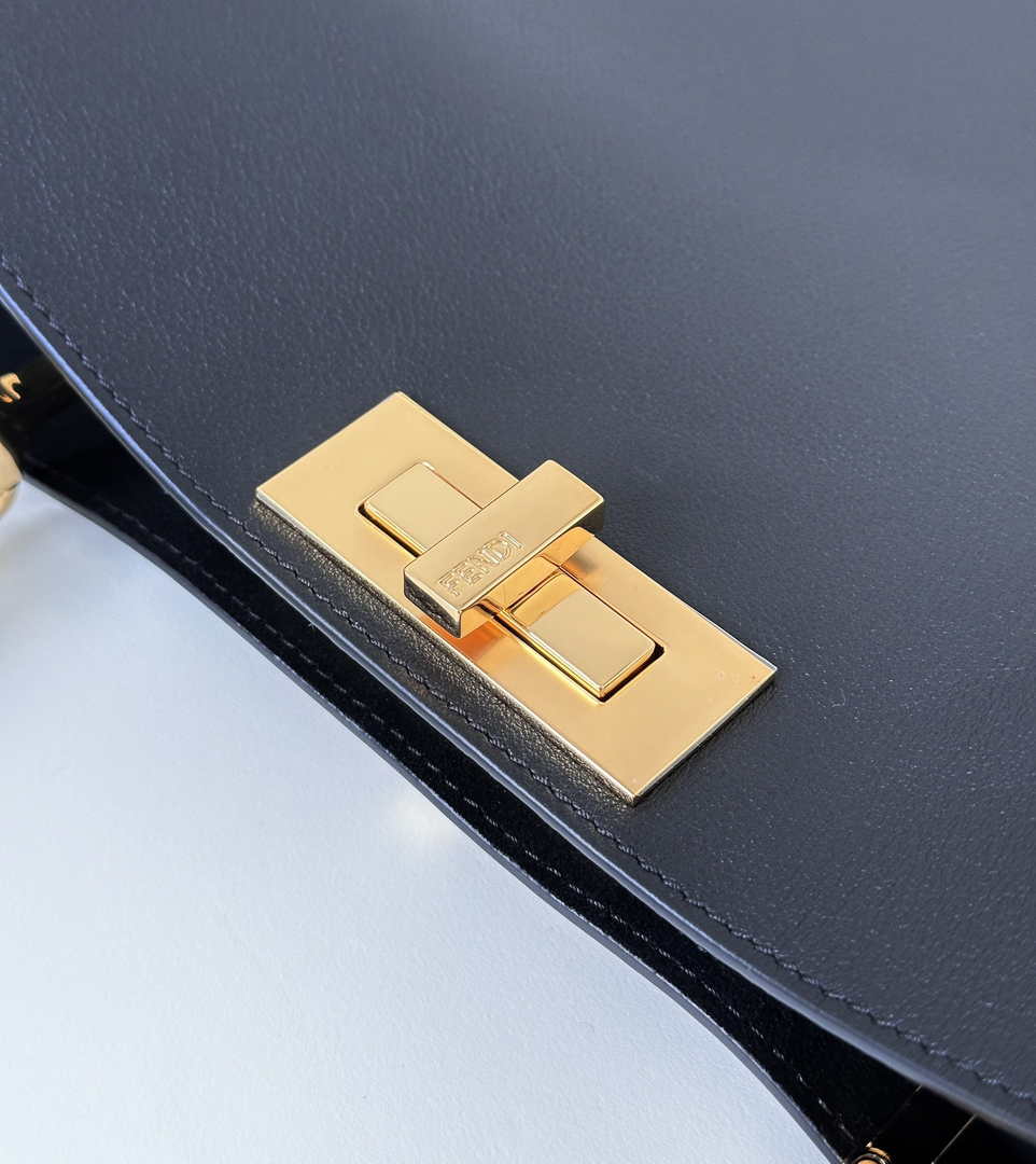 Fendi Peekaboo Soft Medium Black Leather Bag 8BN353 - Default Title - View 5