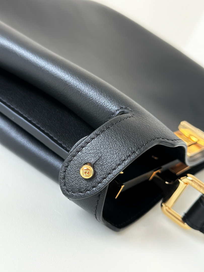 Fendi Peekaboo Soft Medium Black Leather Bag 8BN353 - Default Title - View 6