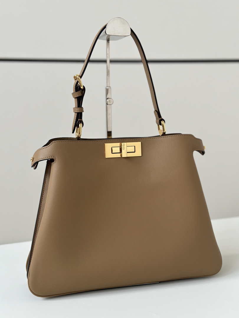 Fendi Peekaboo Soft Medium Apricot Leather Bag 8BN353 - Default Title - View 2