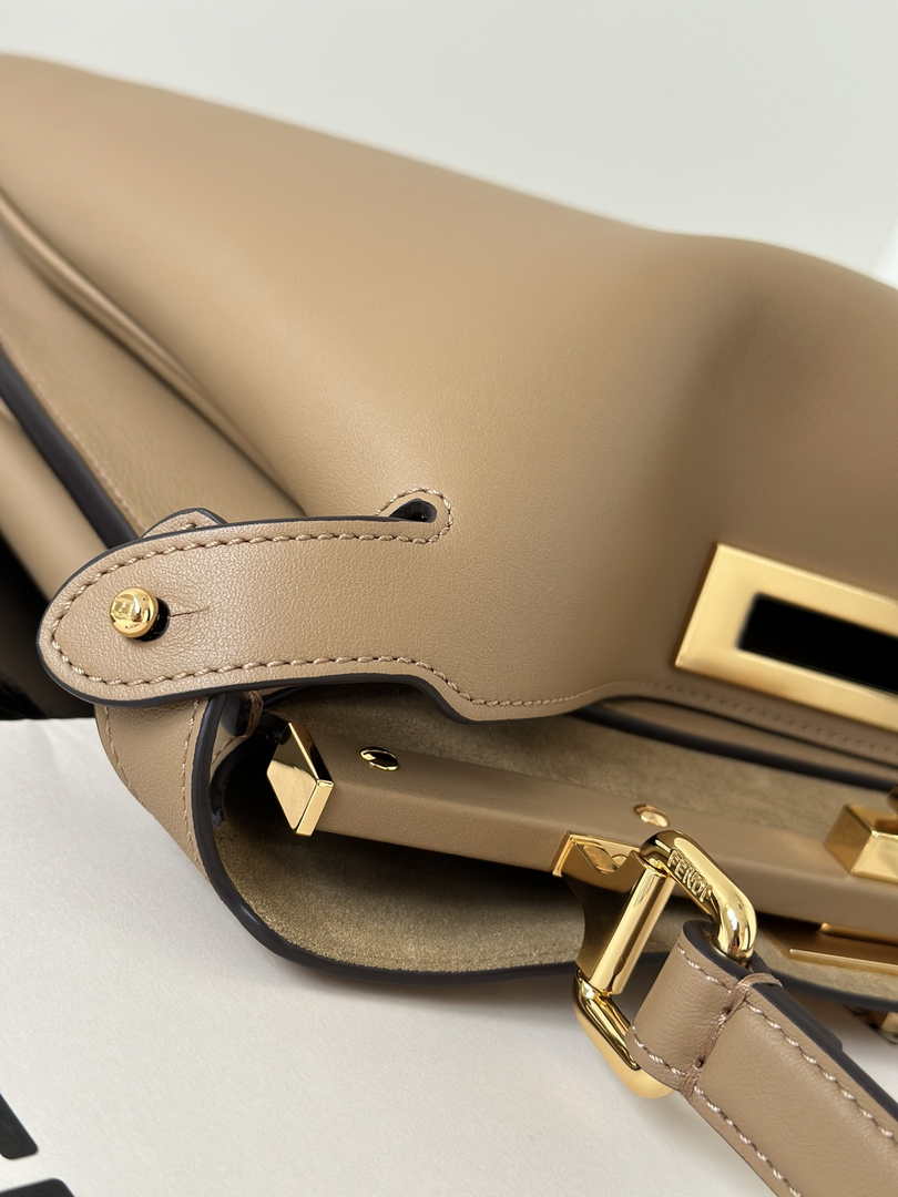 Fendi Peekaboo Soft Medium Apricot Leather Bag 8BN353 - Default Title - View 5