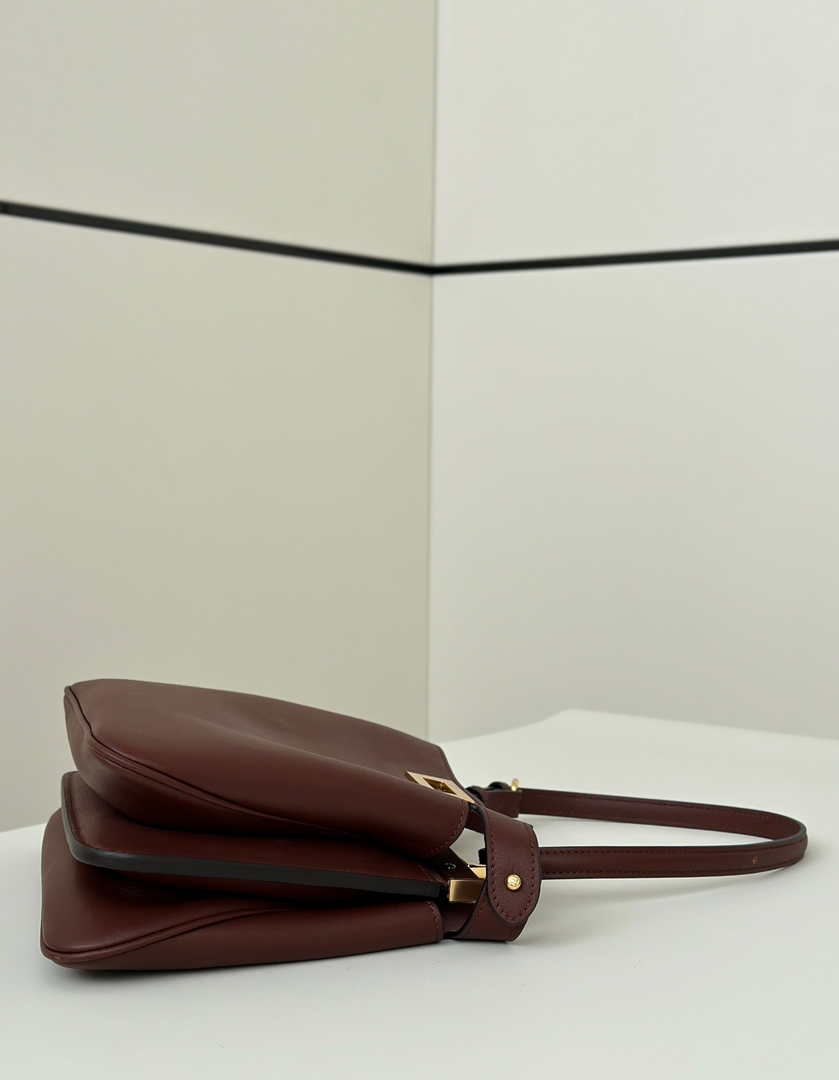 Fendi Peekaboo Soft Small Leather Wine Red 8BN365 - Default Title - View 3