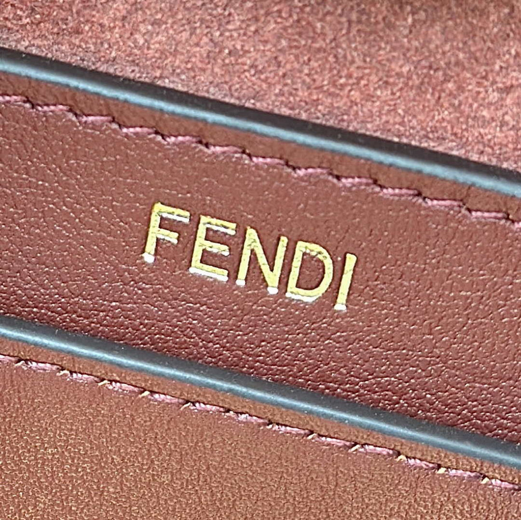 Fendi Peekaboo Soft Small Leather Wine Red 8BN365 - Default Title - View 6