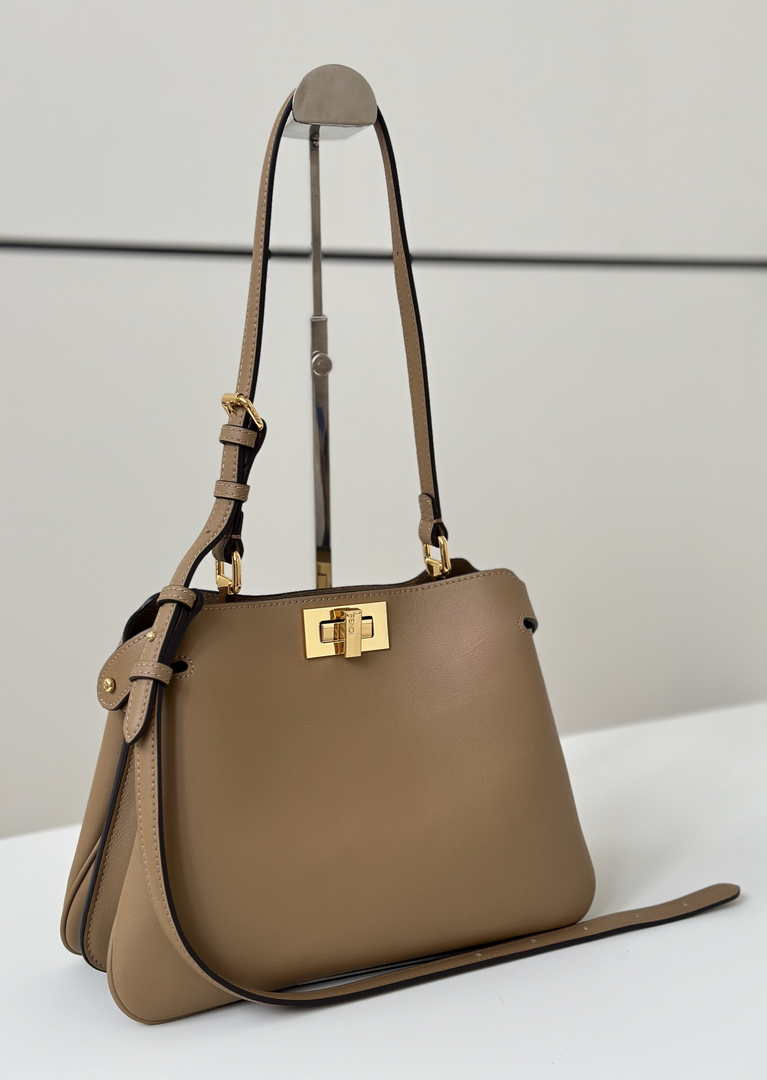 Fendi Peekaboo Soft Small Leather Apricot 8BN365 - Default Title - View 1