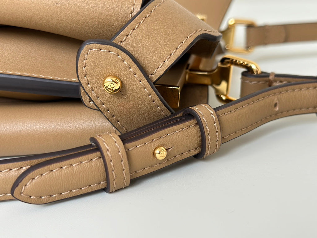 Fendi Peekaboo Soft Small Leather Apricot 8BN365 - Default Title - View 6