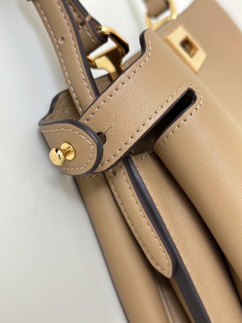 Fendi Peekaboo Soft Small Leather Apricot 8BN365 - Default Title - View 8