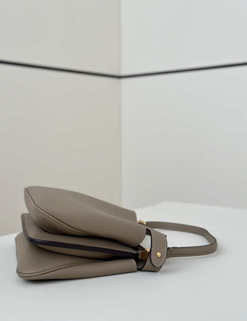 Fendi Peekaboo Soft Small Leather Gray 8BN365 - Default Title - View 3