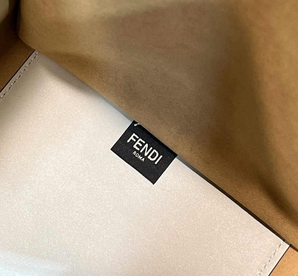 Fendi Sunshine Large Bag Gray Leather Shopper 8BH372 - Default Title - View 7