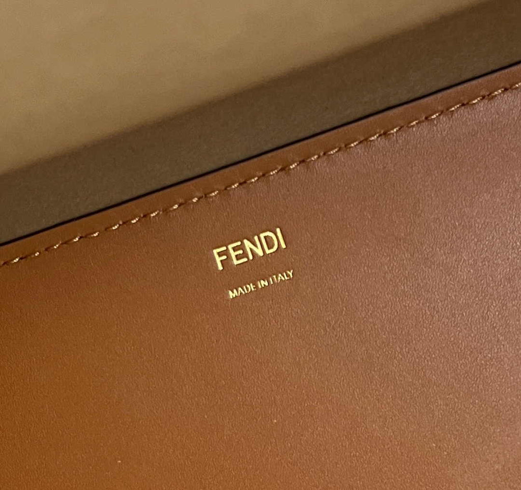 Fendi Sunshine Large Bag Brown Leather Shopper 8BH372 - Default Title - View 6