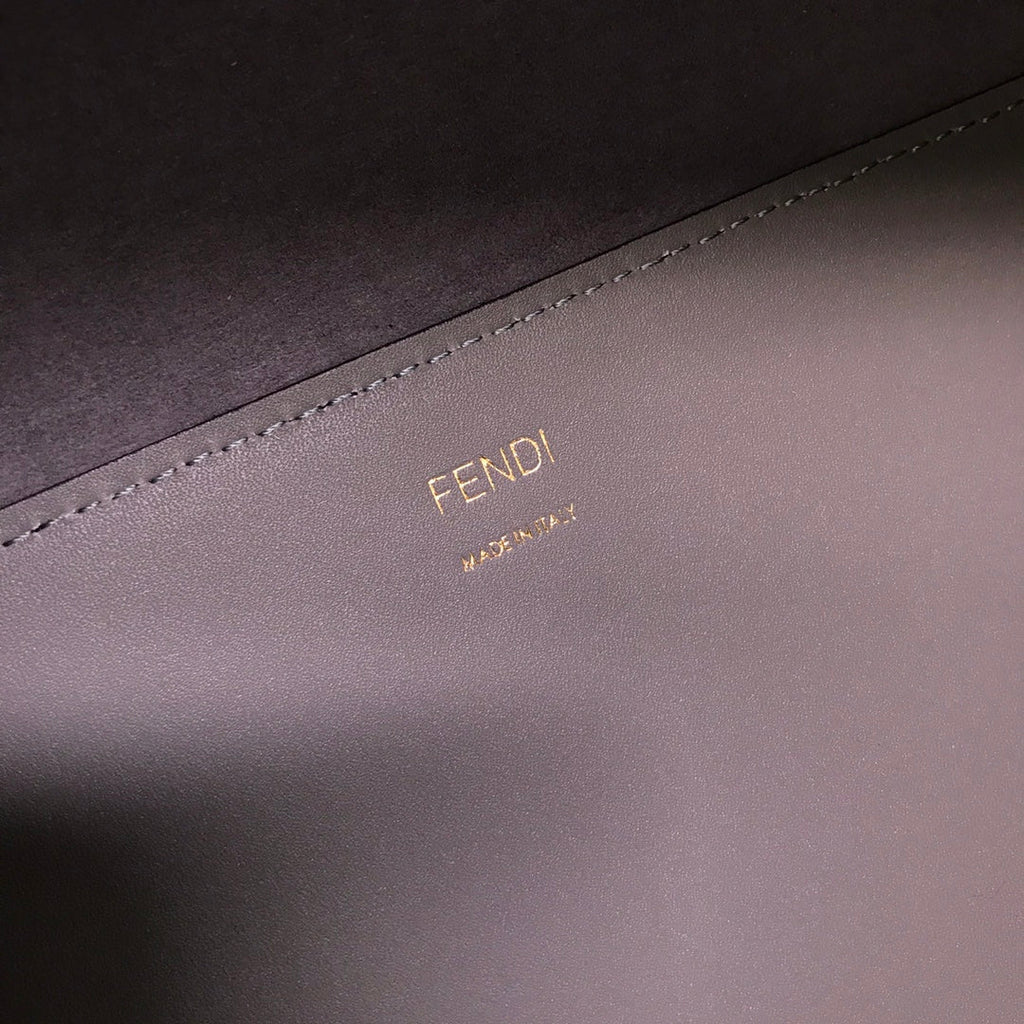 Fendi Sunshine Large Bag 8BH372 Gray Leather Shopper - Default Title - View 9