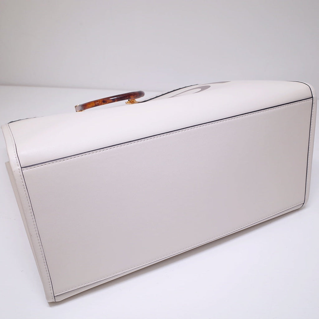 Fendi Sunshine Large Bag 8BH372 White Leather Shopper - Default Title - View 4