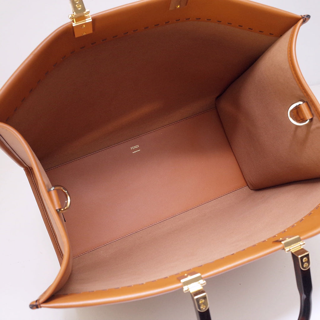 Fendi Sunshine Large Bag 8BH372 Brown Leather Shopper - Default Title - View 6