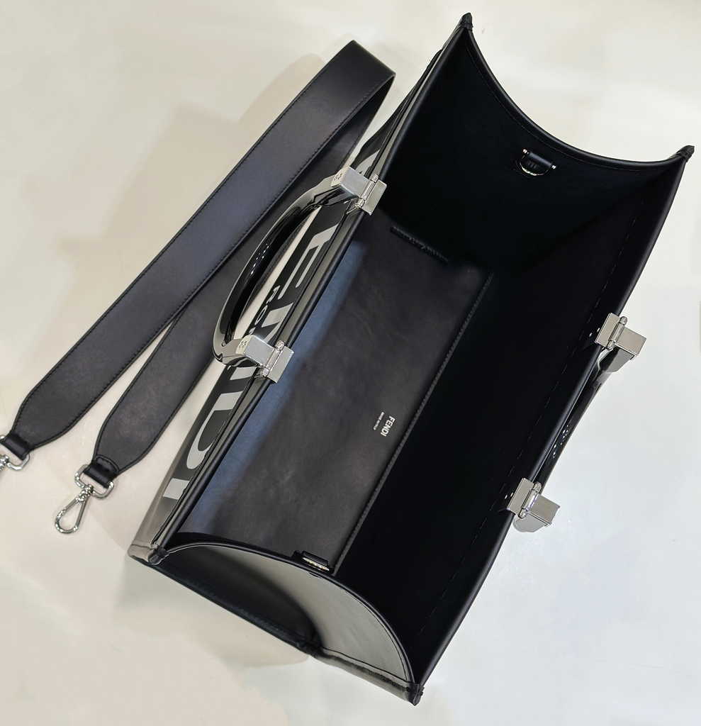 Fendi Sunshine Medium Bag 8BH386 Black leather shopper - Default Title - View 9