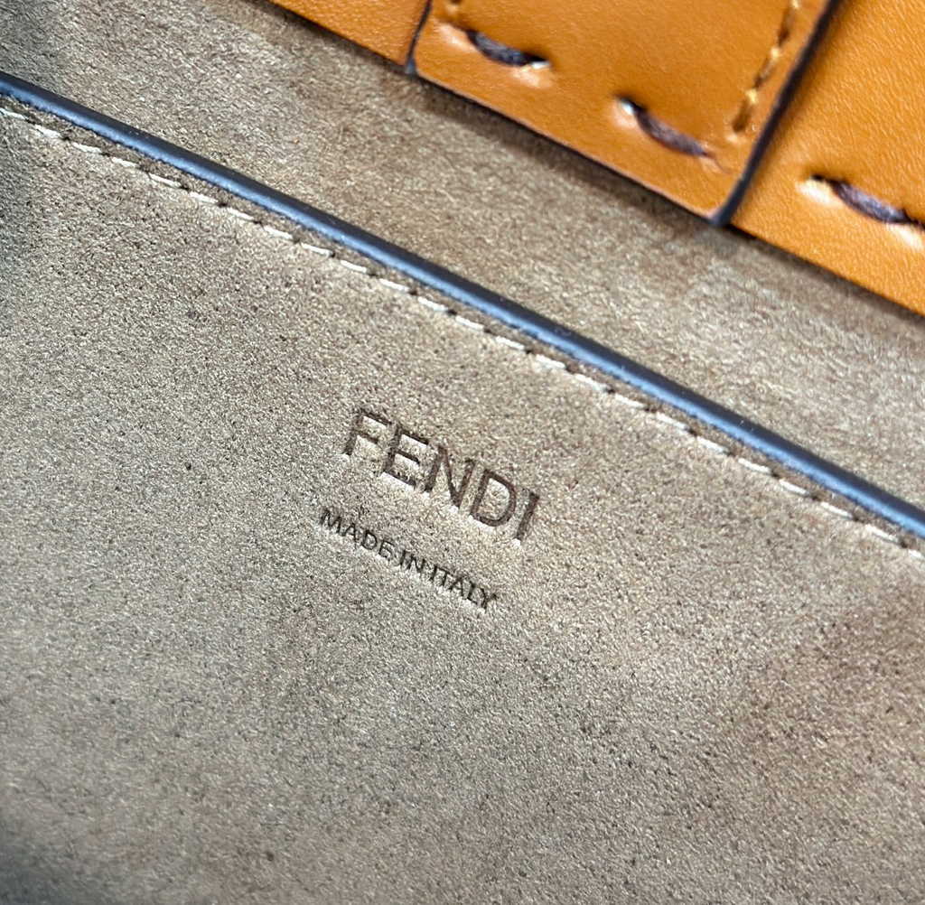 Fendi Sunshine Small Bag 8BH394 Brown leather shopper - Default Title - View 9