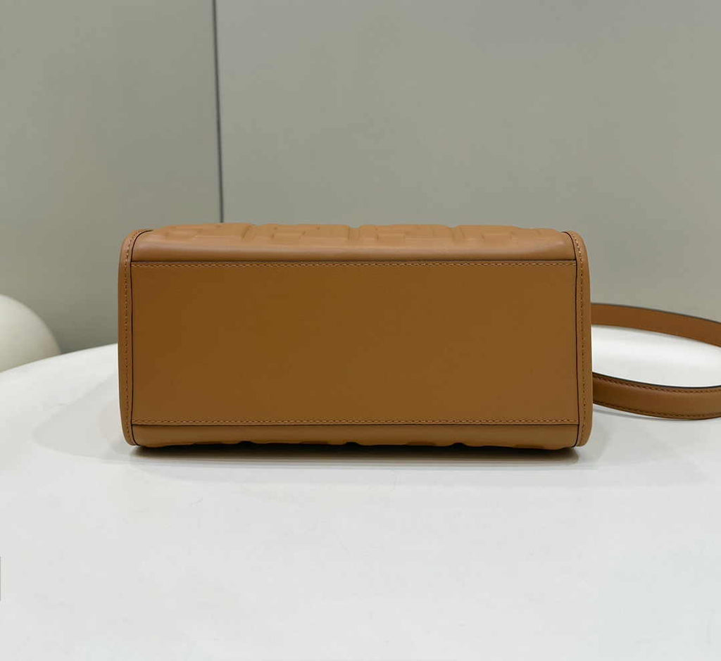 Fendi Sunshine Small Bag 8BH394 Brown FF leather - Default Title - View 4