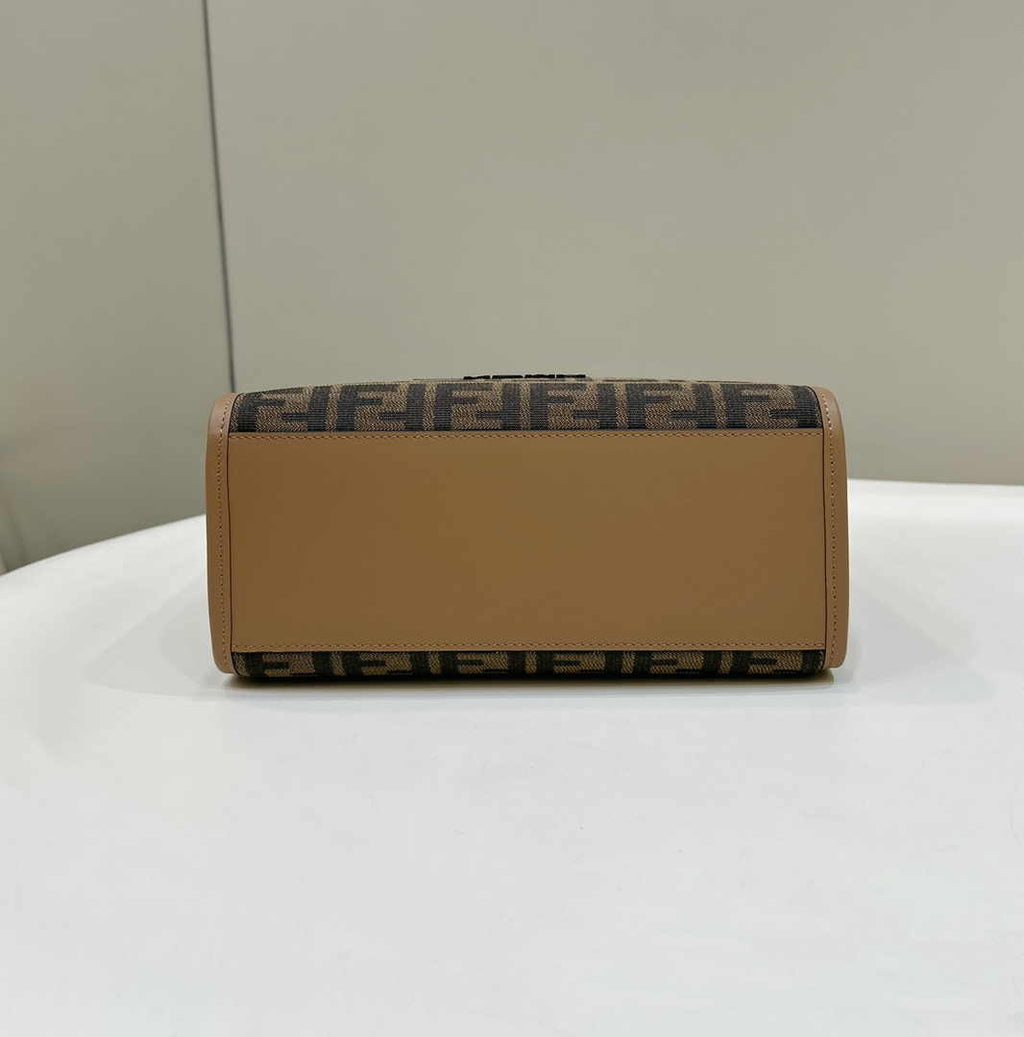 Fendi Sunshine Small Bag Brown FF leather 8BH394 - Default Title - View 4