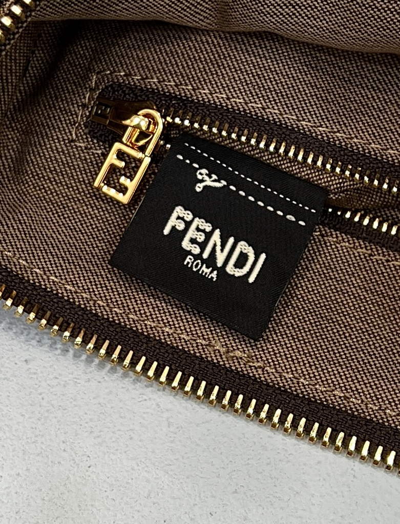 Fendi Vintage FF Zucca Canvas Mini Cosmetic Bag 0165 Brown - Default Title - View 8