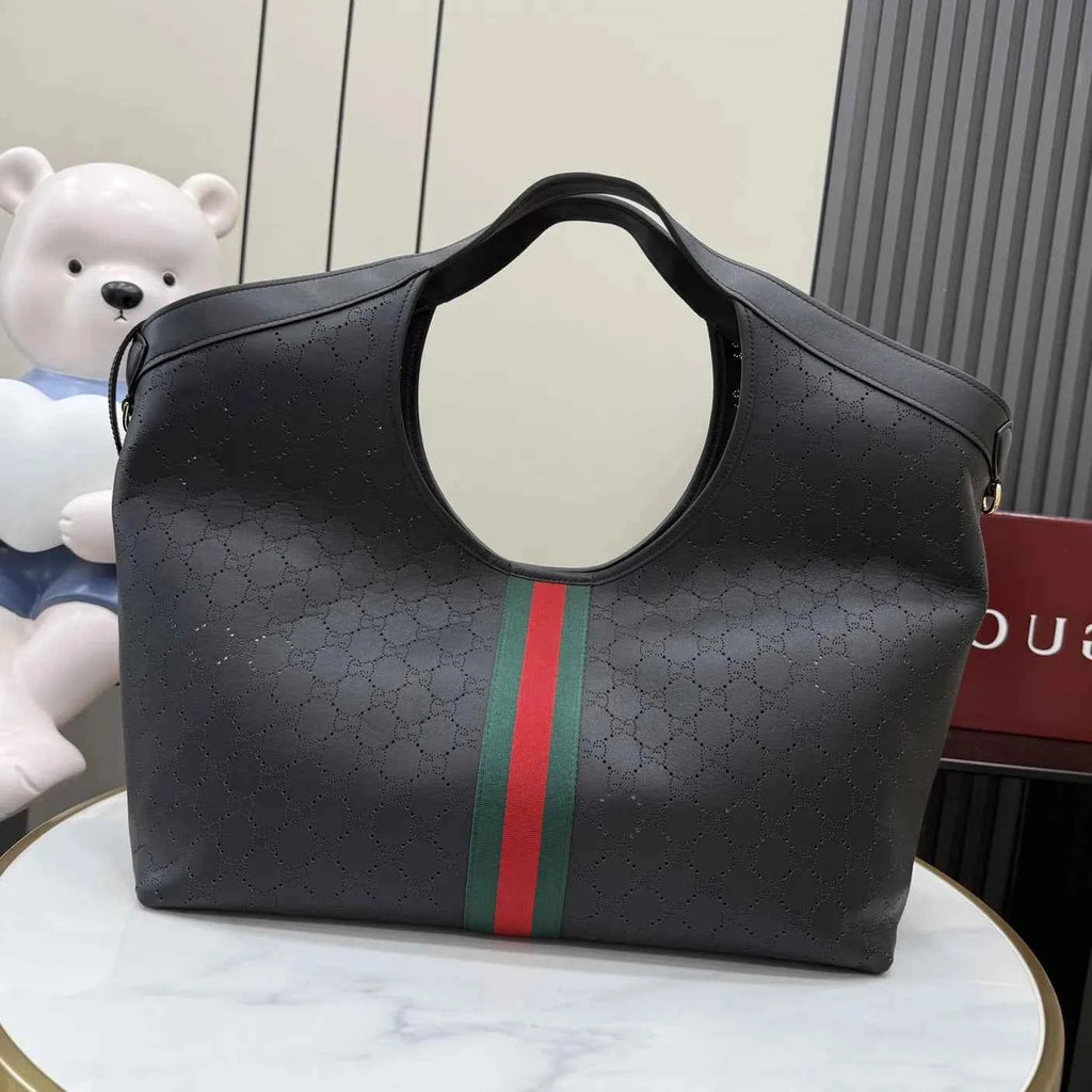 Gucci Giglio large tote bag 853971 Black soft GG leather