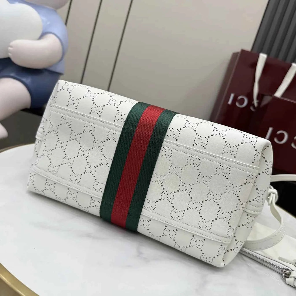 Gucci Giglio small tote bag ‎860845 White soft GG leather