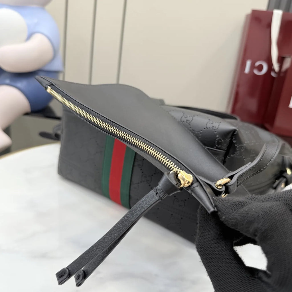 Gucci Giglio small tote bag ‎860845 Black soft GG leather
