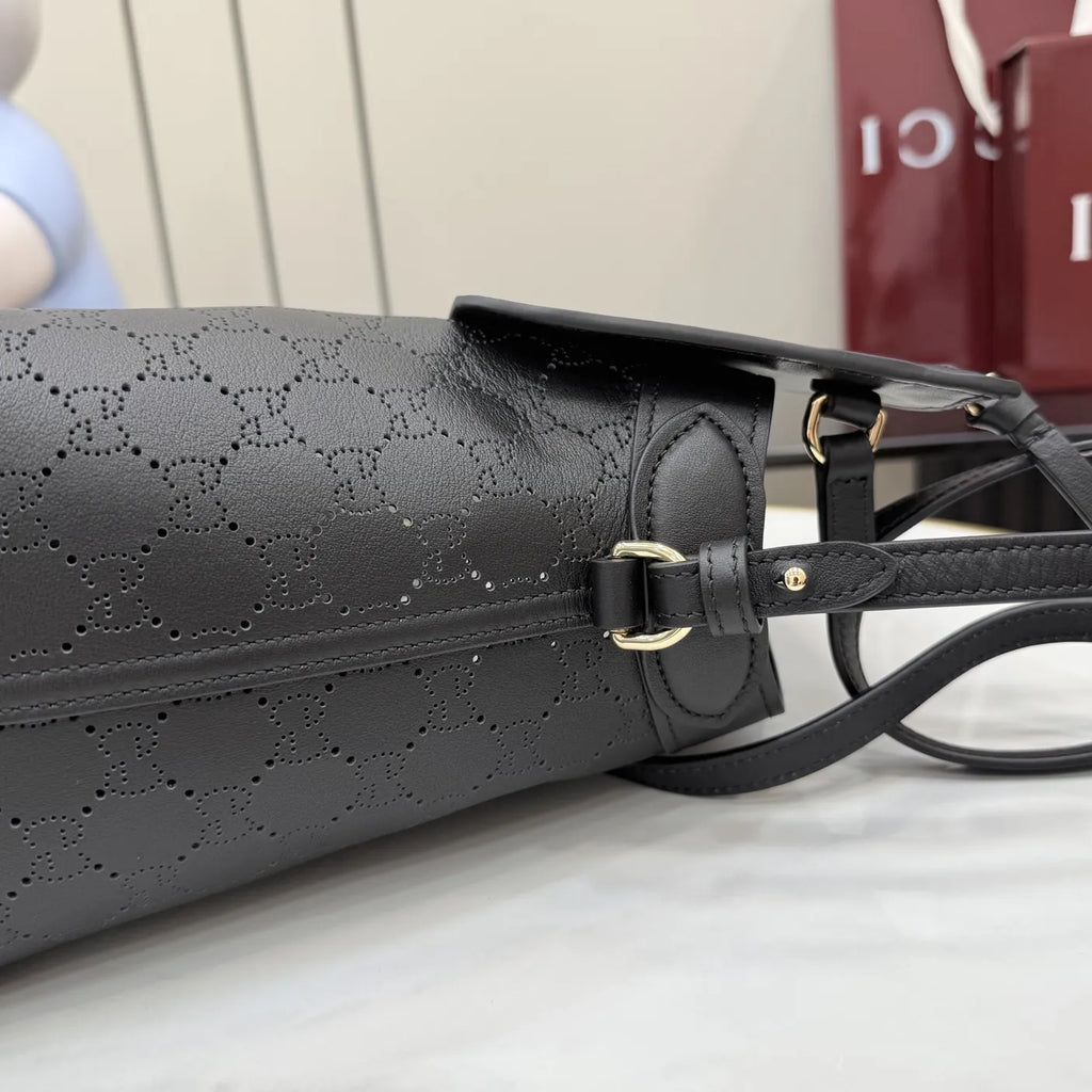 Gucci Giglio small tote bag ‎860845 Black soft GG leather
