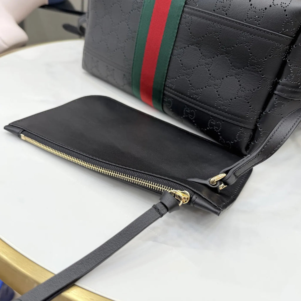 Gucci Giglio small tote bag ‎860845 Black soft GG leather