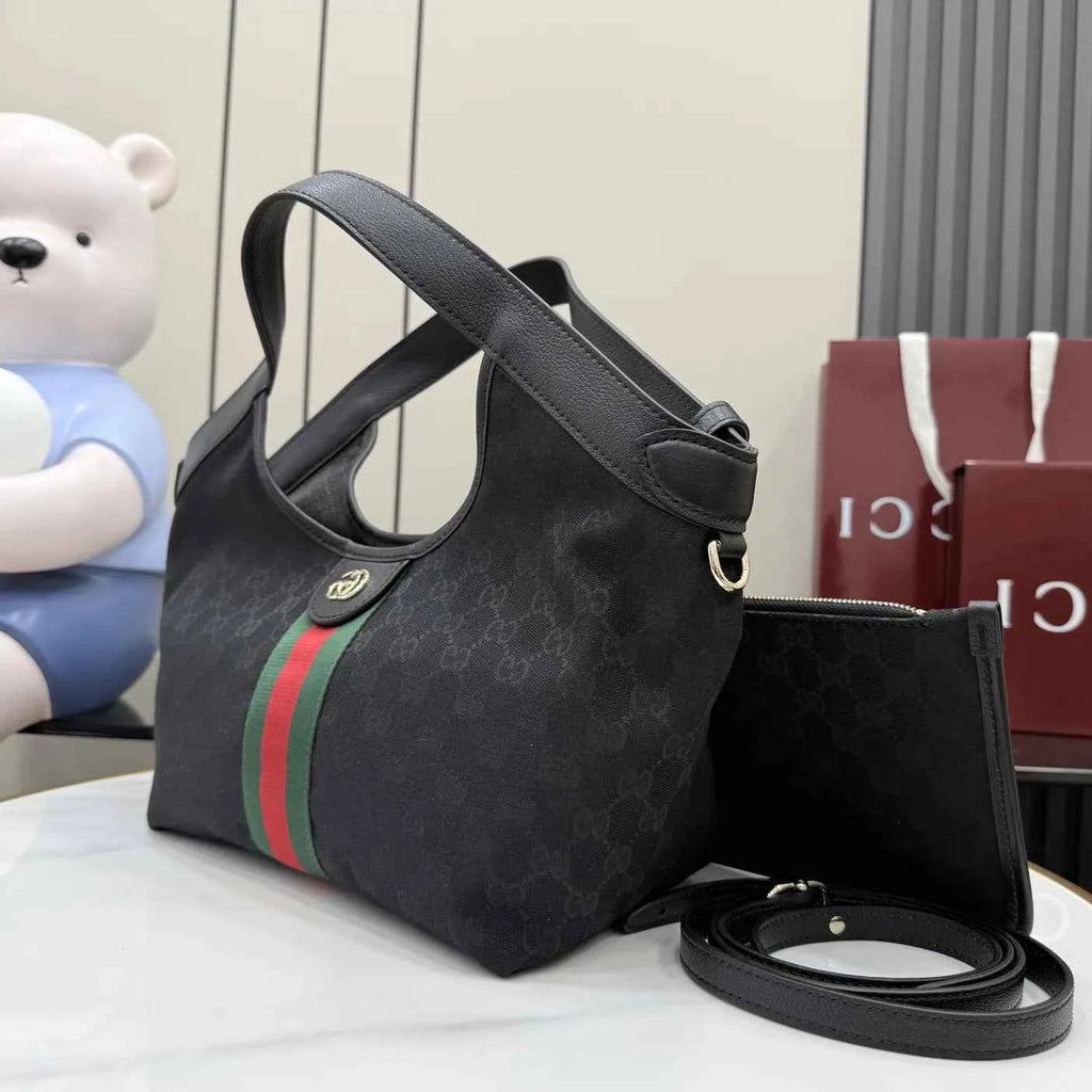 Gucci Giglio small tote bag ‎860845 Black GG canvas