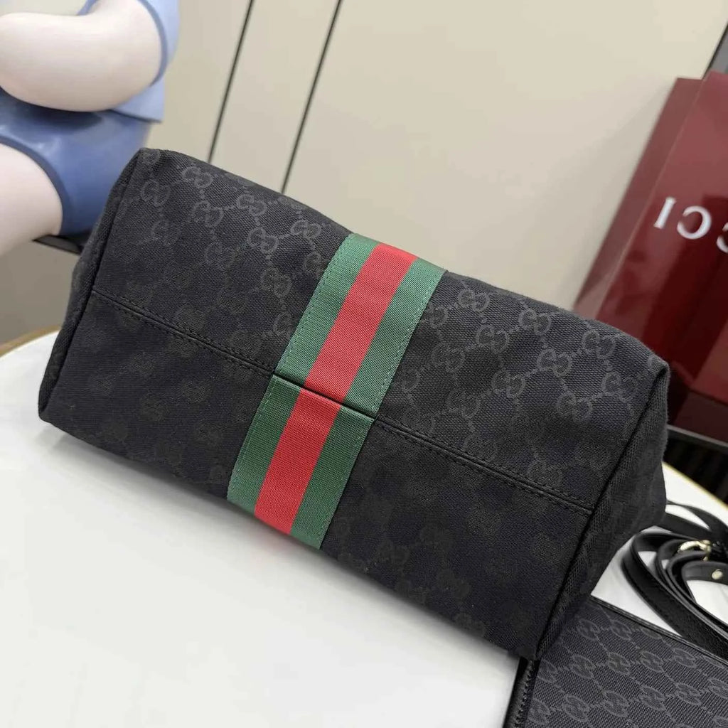 Gucci Giglio small tote bag ‎860845 Black GG canvas