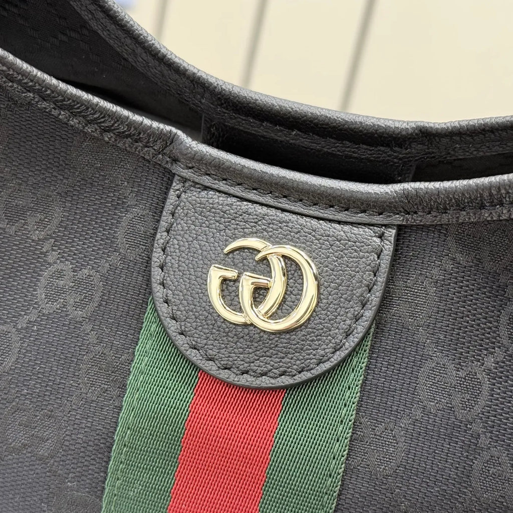 Gucci Giglio small tote bag ‎860845 Black GG canvas