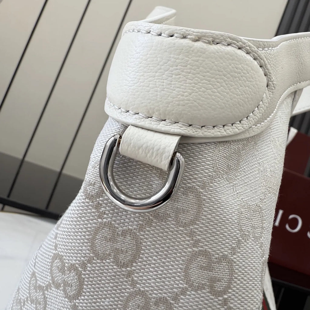 Gucci Giglio small tote bag ‎860845 White GG canvas