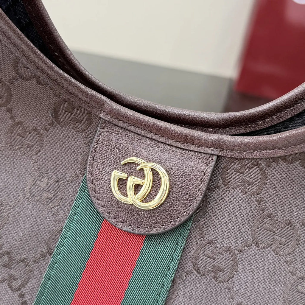 Gucci Giglio small tote bag ‎860845 Dark brown GG canvas