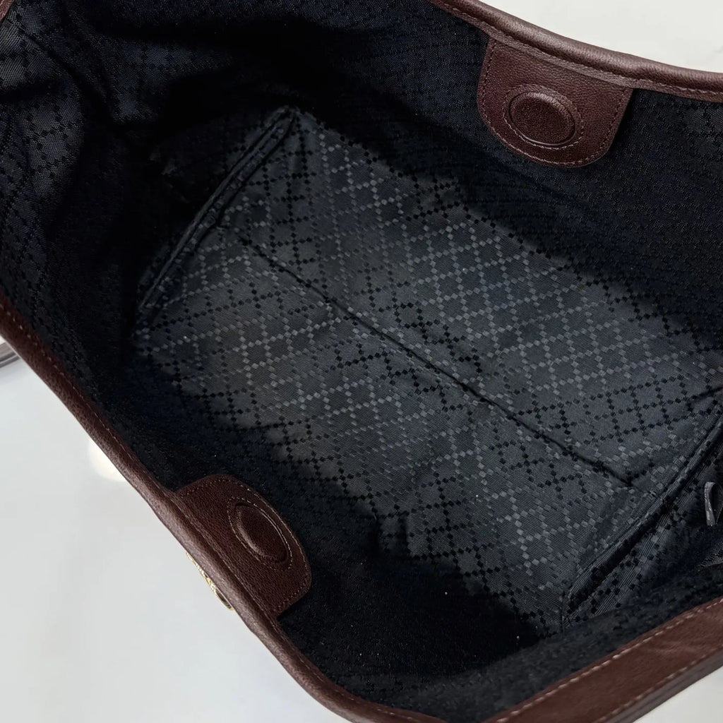 Gucci Giglio small tote bag ‎860845 Dark brown GG canvas