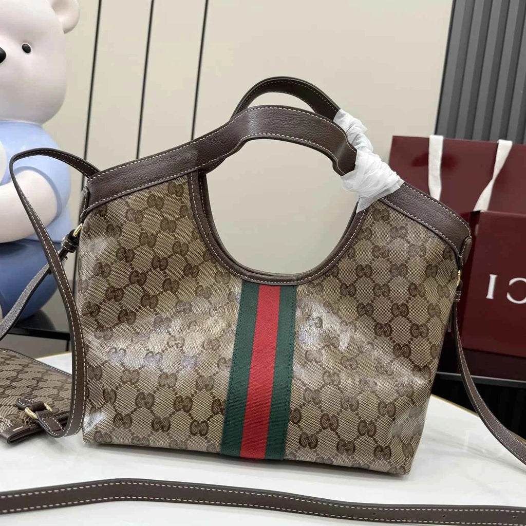 Gucci Giglio small tote bag ‎860845 brown GG PVC