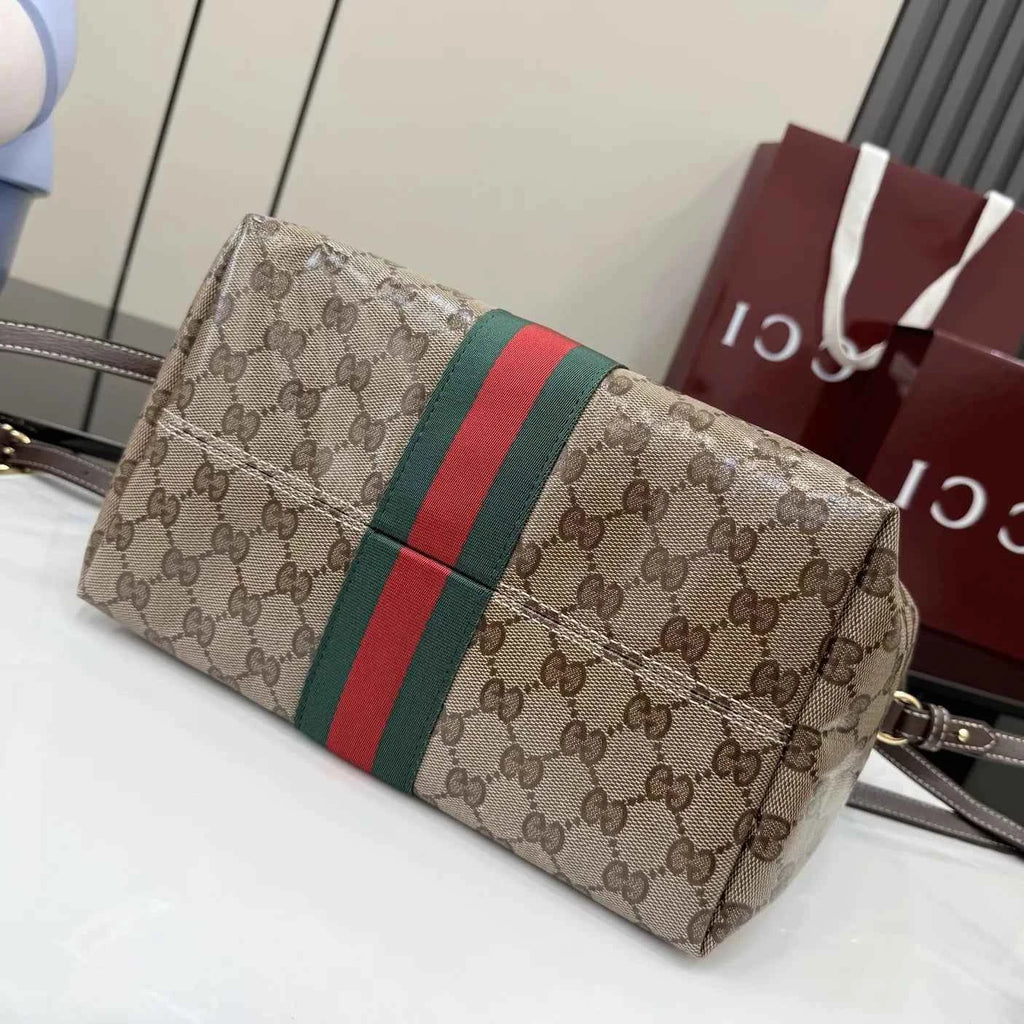Gucci Giglio small tote bag ‎860845 brown GG PVC
