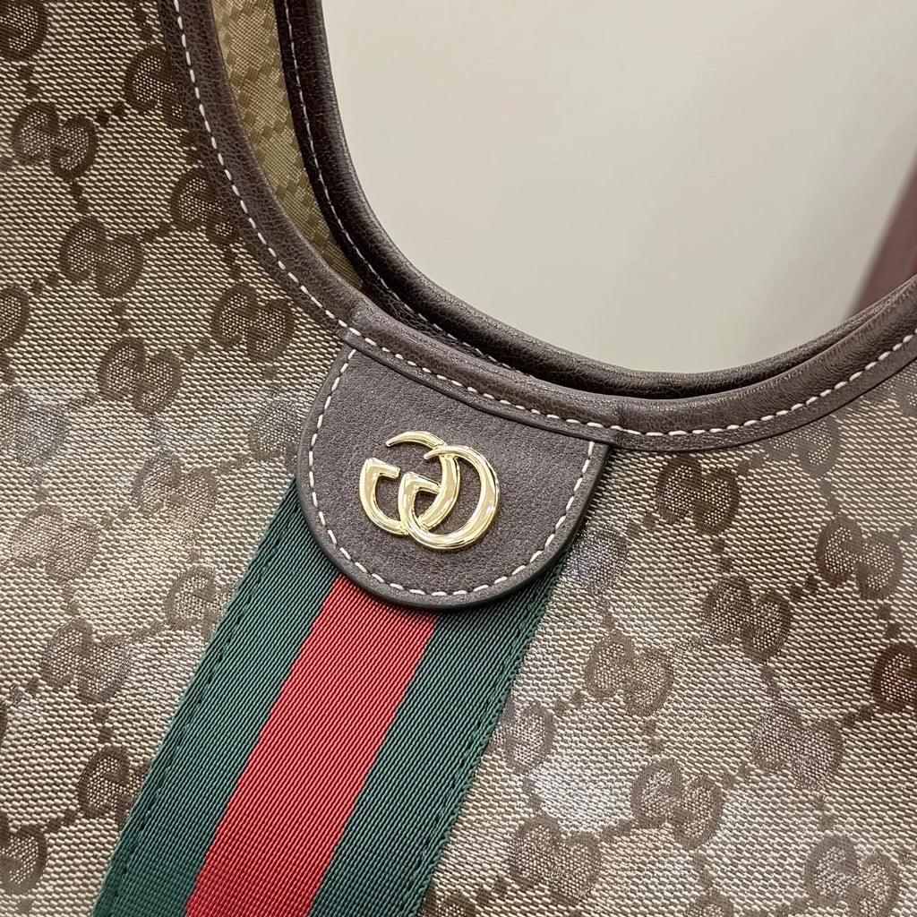 Gucci Giglio small tote bag ‎860845 brown GG PVC