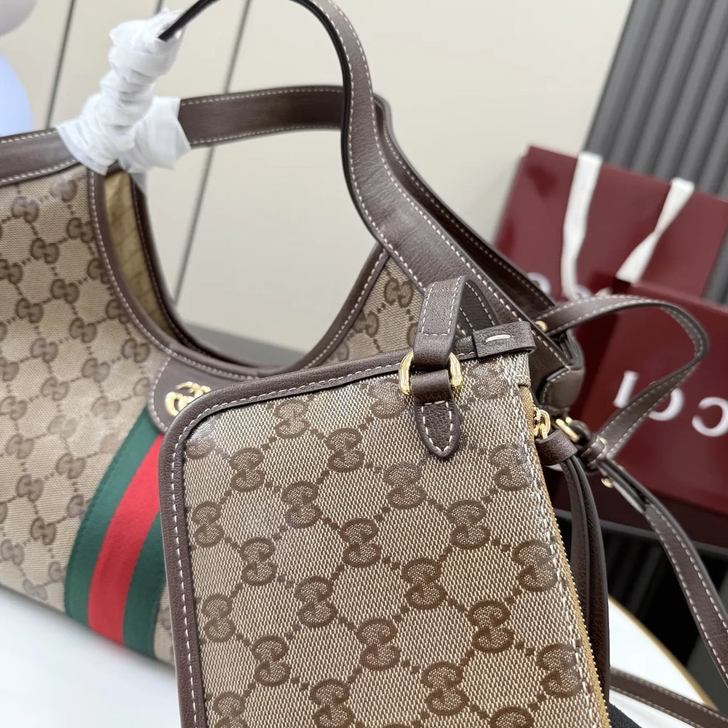 Gucci Giglio small tote bag ‎860845 brown GG PVC