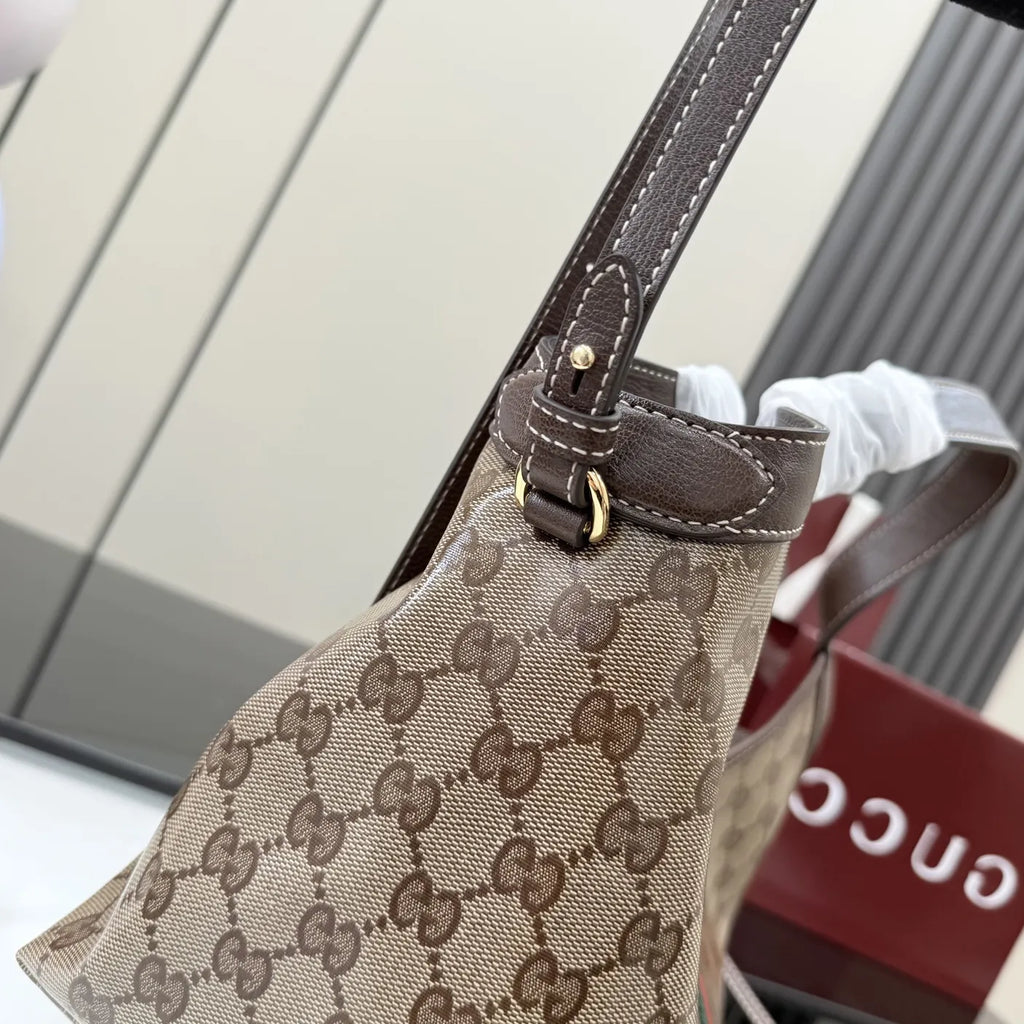 Gucci Giglio small tote bag ‎860845 brown GG PVC