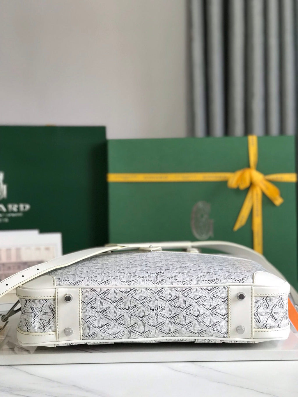 Goyard Ambassade MM Document Case GY0202889 White