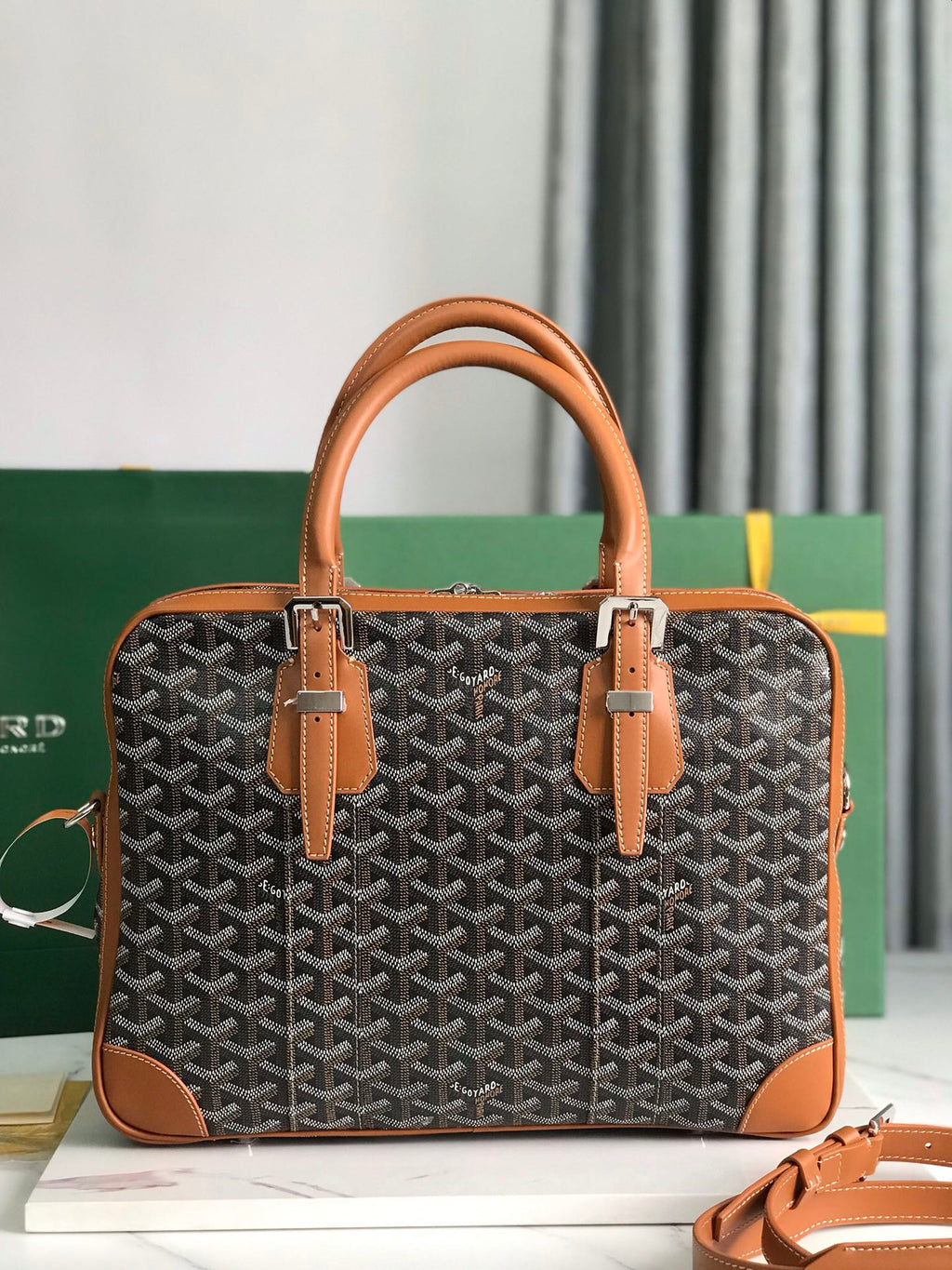 Goyard Ambassade MM Document Case GY0202889 Brown