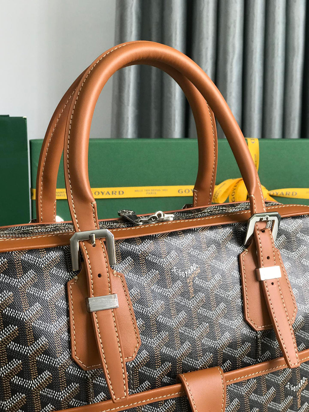 Goyard Ambassade MM Document Case GY0202889 Brown