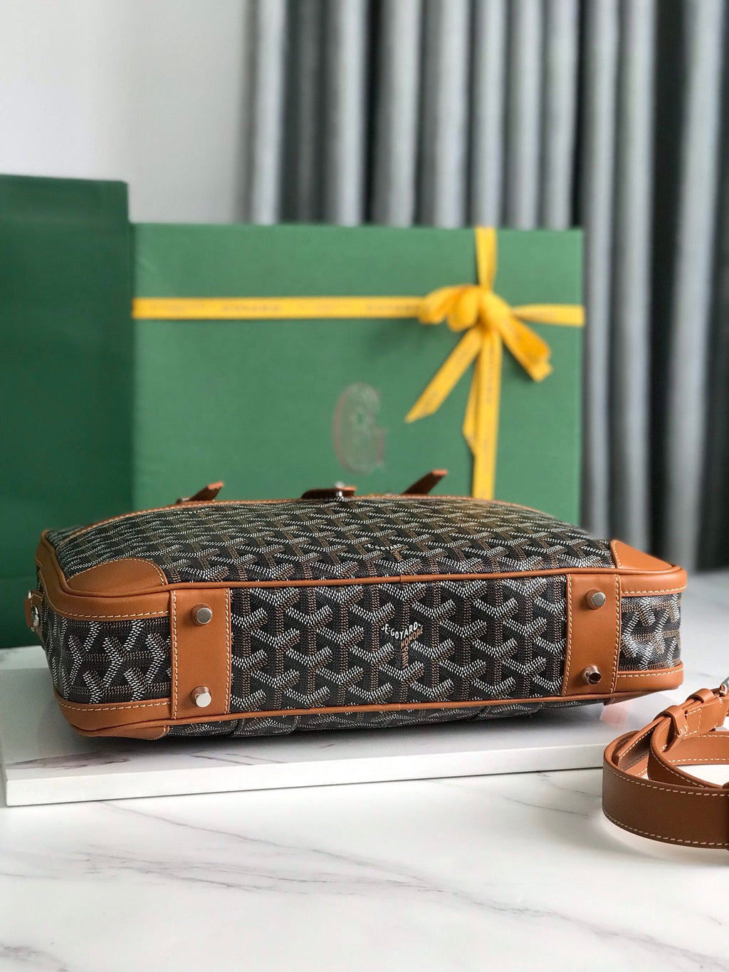 Goyard Ambassade MM Document Case GY0202889 Brown