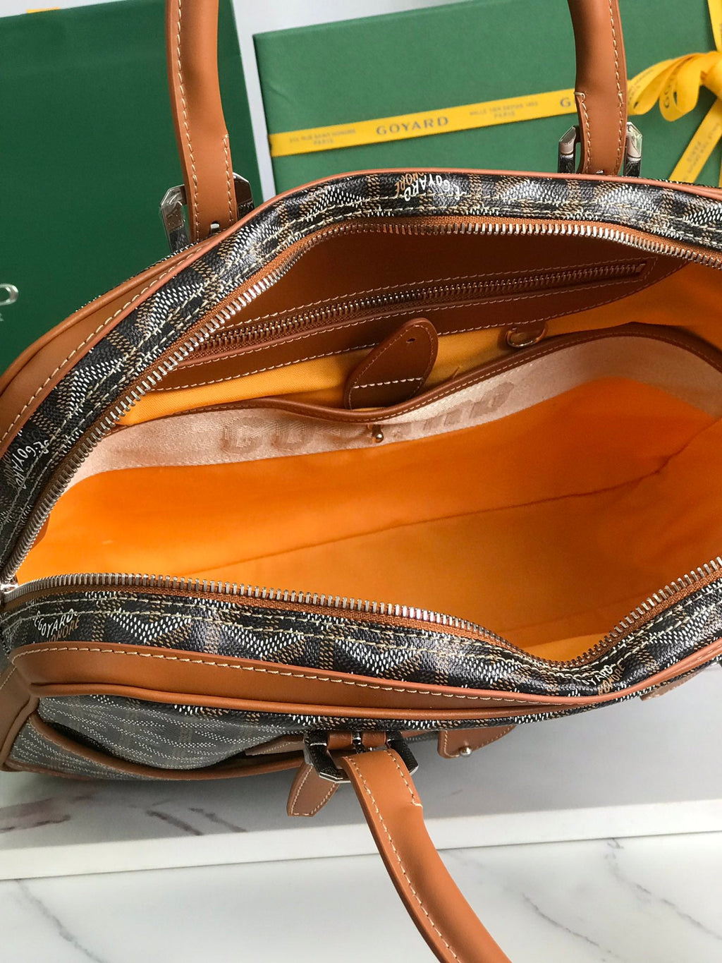 Goyard Ambassade MM Document Case GY0202889 Brown