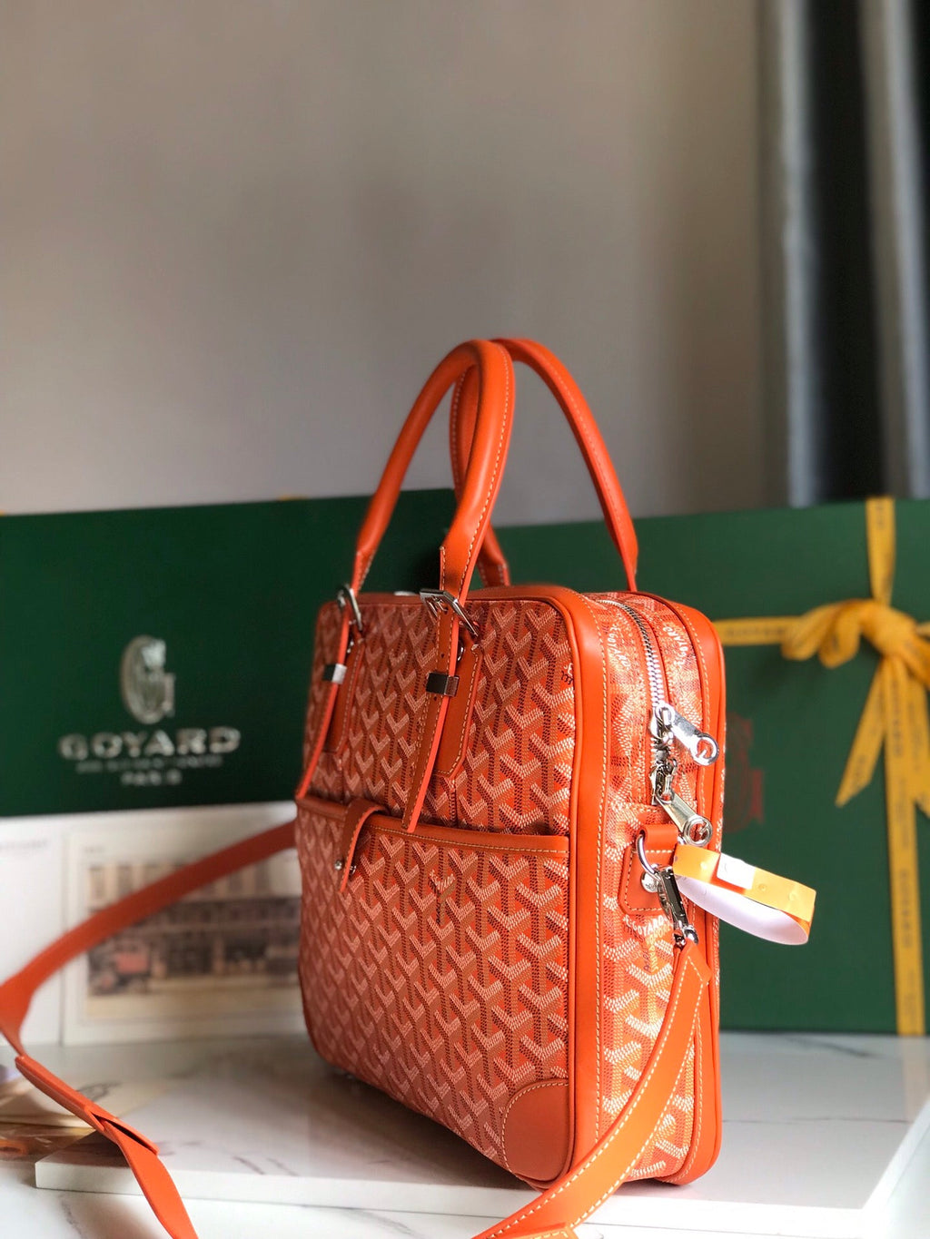Goyard Ambassade MM Document Case GY0202889 Orange