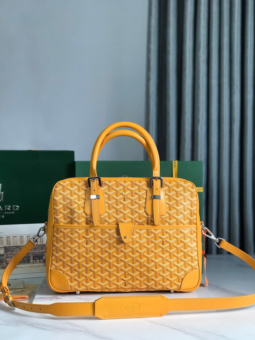 Goyard Ambassade MM Document Case GY0202889 Yellow