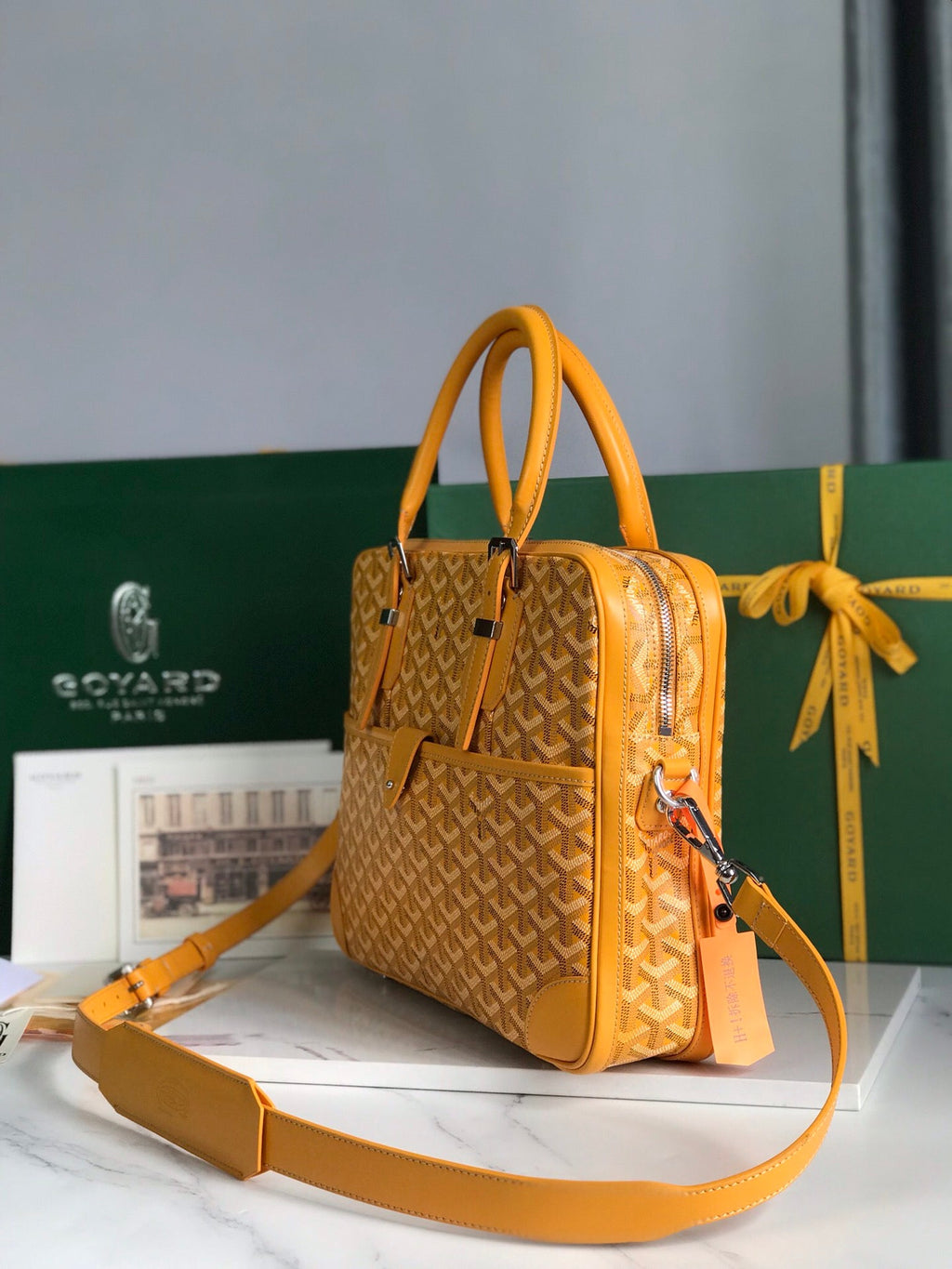 Goyard Ambassade MM Document Case GY0202889 Yellow