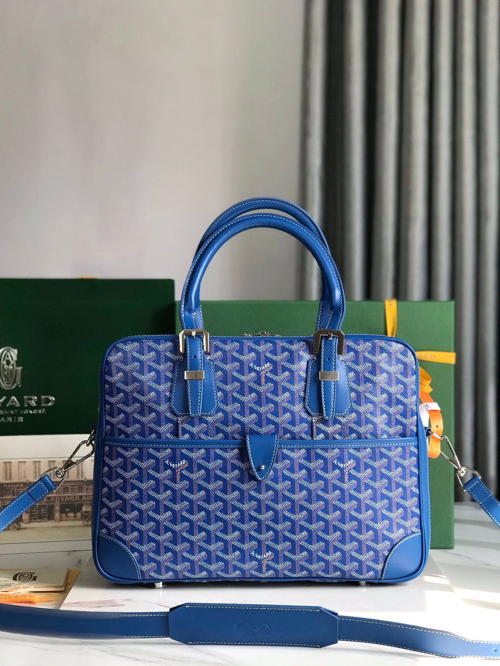 Goyard Ambassade MM Document Case GY0202889 Blue