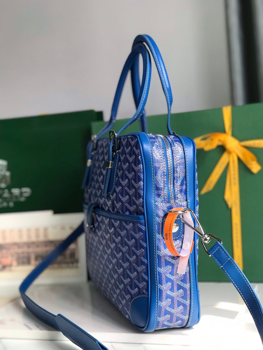 Goyard Ambassade MM Document Case GY0202889 Blue