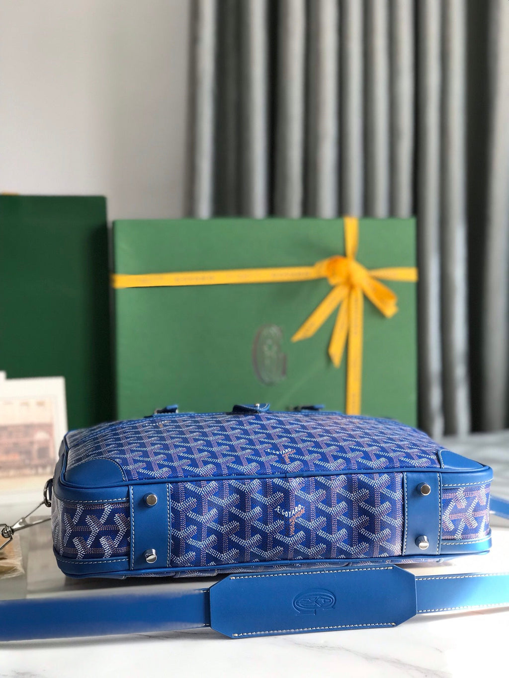 Goyard Ambassade MM Document Case GY0202889 Blue