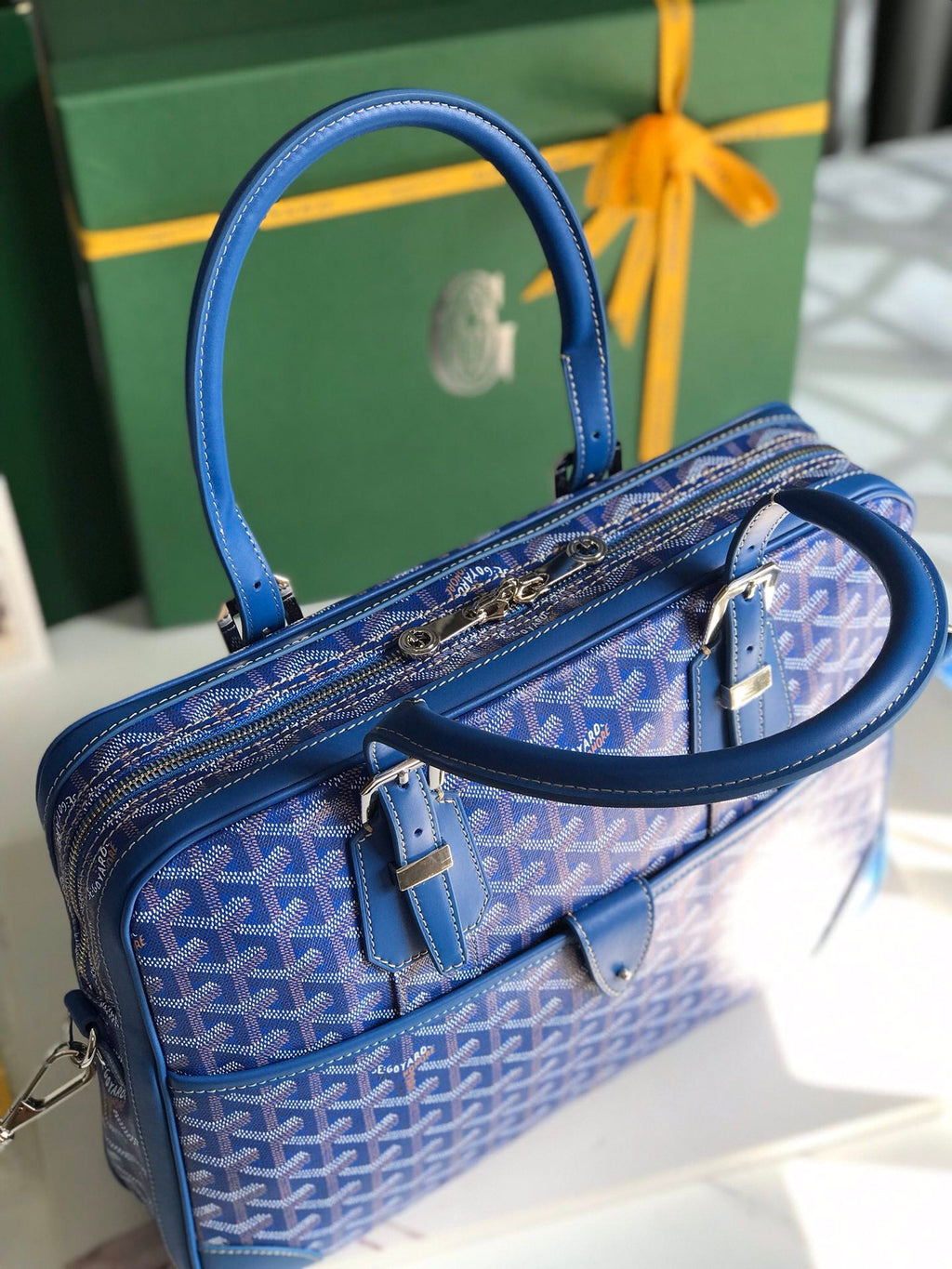 Goyard Ambassade MM Document Case GY0202889 Blue
