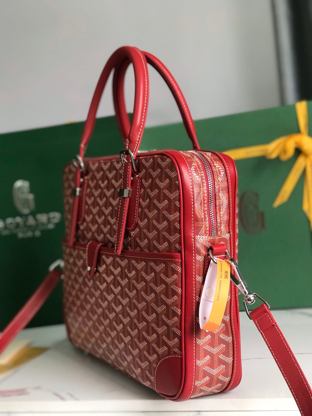 Goyard Ambassade MM Document Case GY0202889 Red