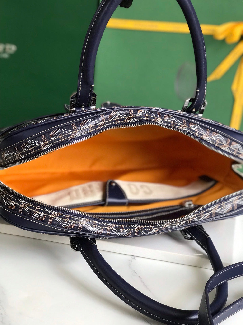 Goyard Ambassade MM Document Case GY0202889 Navy Blue